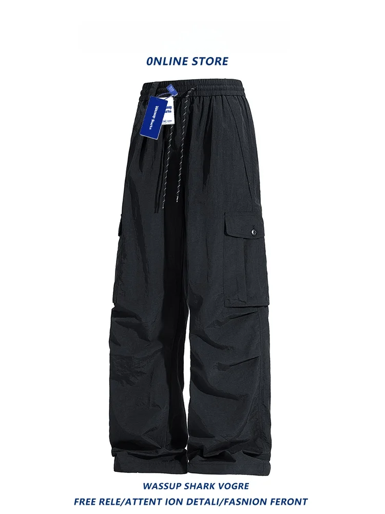 

Wassup ark Men's Casual Workwear Trousers Summer Outdoor Hiking Pants Multi-ket Straight Leg Trousers Functional Long Tr...