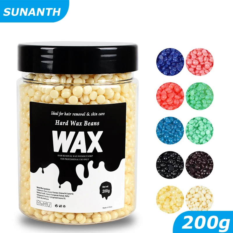 200g Wax Beans No Strip Depilatory Hot Film Hard Wax Pellet Waxing Body Hair Removal Wax Beans