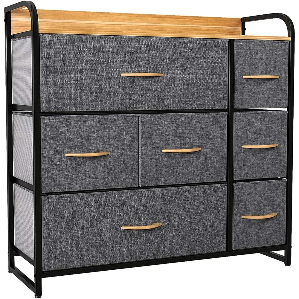 

abric Drer with 7 Storage Ders, Black Drer & Chest o Ders, Tall Drer or Bedroom, Living Room, Hallway, Closets & Nursery-Sturdy