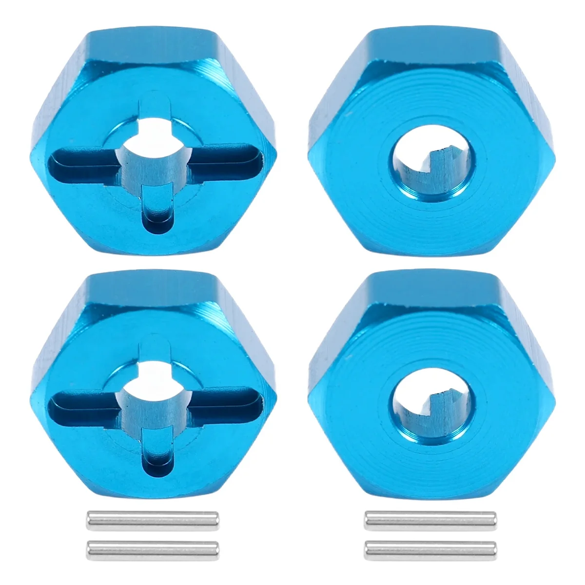 حار 4 قطعة سداسية الموحد عجلة حافة عرافة 7 مللي متر ترقية 12 مللي متر محول معدني لإطارات 1/18 Wltoys A949 A959 A969 A979 K929 1/10