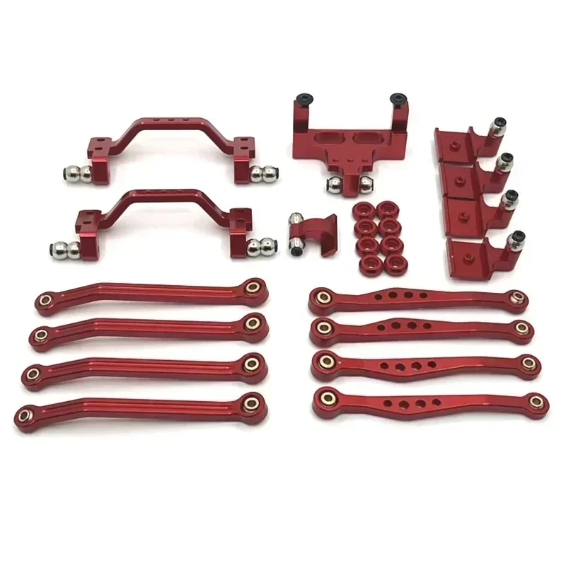 WPL C64 C64-1 Metal Chassis Link Rod Pull Rod Mount Shock Mount Servo Bracket Set 1/16 RC Car Upgrade Parts Accessories