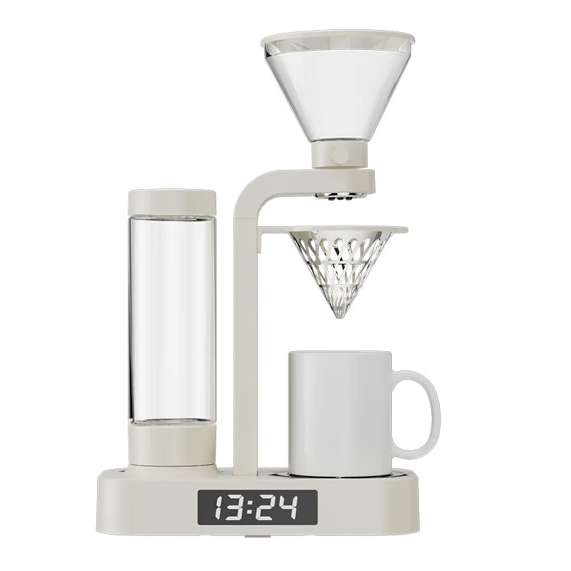 

CM-602 American ice drop hand brew coffee machine living room multi-functional tea and coffee extraction clock machine
