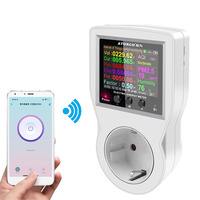 220V AC WIFI Smart Socket Digital Wattmeter EU Plug Power Meter Electricity Consumption Power Kilowatt Wattage Energy Meter