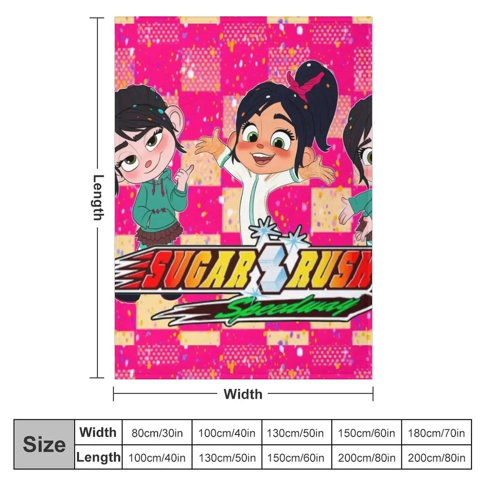 Sugar Rush - Vanellope Von Schweetz Throw Blanket blankets ands Warm Blankets