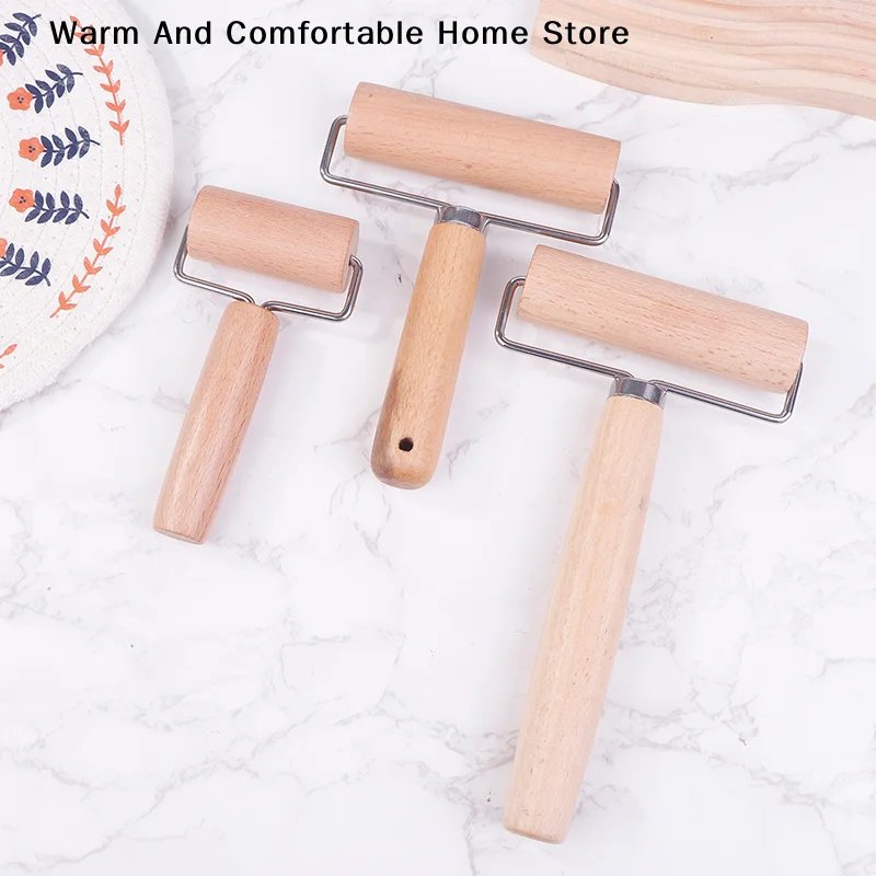 1Pcs Durable Small Rolling Pin T Shape Wooden Dough Manual Roller Pizza Baker Roller Baking Crush Nuts Crackers Kitchen Utensils