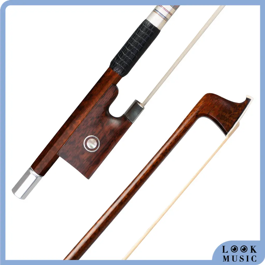 

Профессиональный лук для скрипки LOOK Master Snakewood Bow 4/4, лук для скрипки W/Snakewood Frog монгольский конский волос с быстрым реагированием