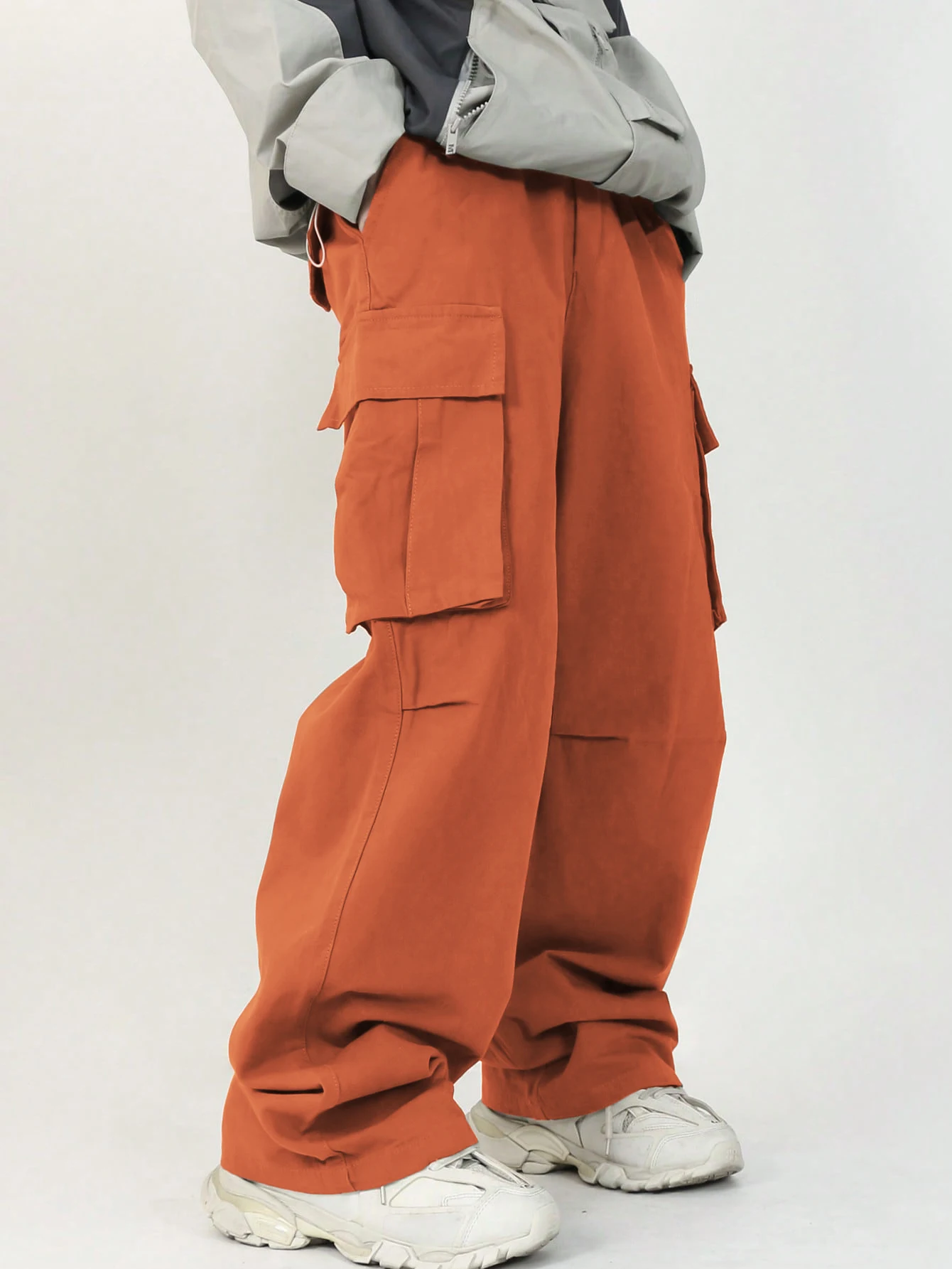 3D Pockets, Street-styling Workwear, Trendy Functional Lacing, Loose-fitting Casual Pants, Men's Straight-cut Fashion