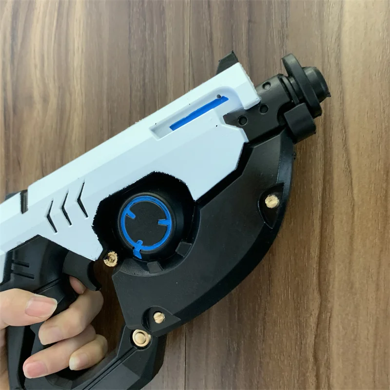 Game OW Tracer Revolvers Weapon Gun 1:1 Cosplay Safety PU Gift Outdoor Toy Rubber Soldier 76 D. va No Shooting