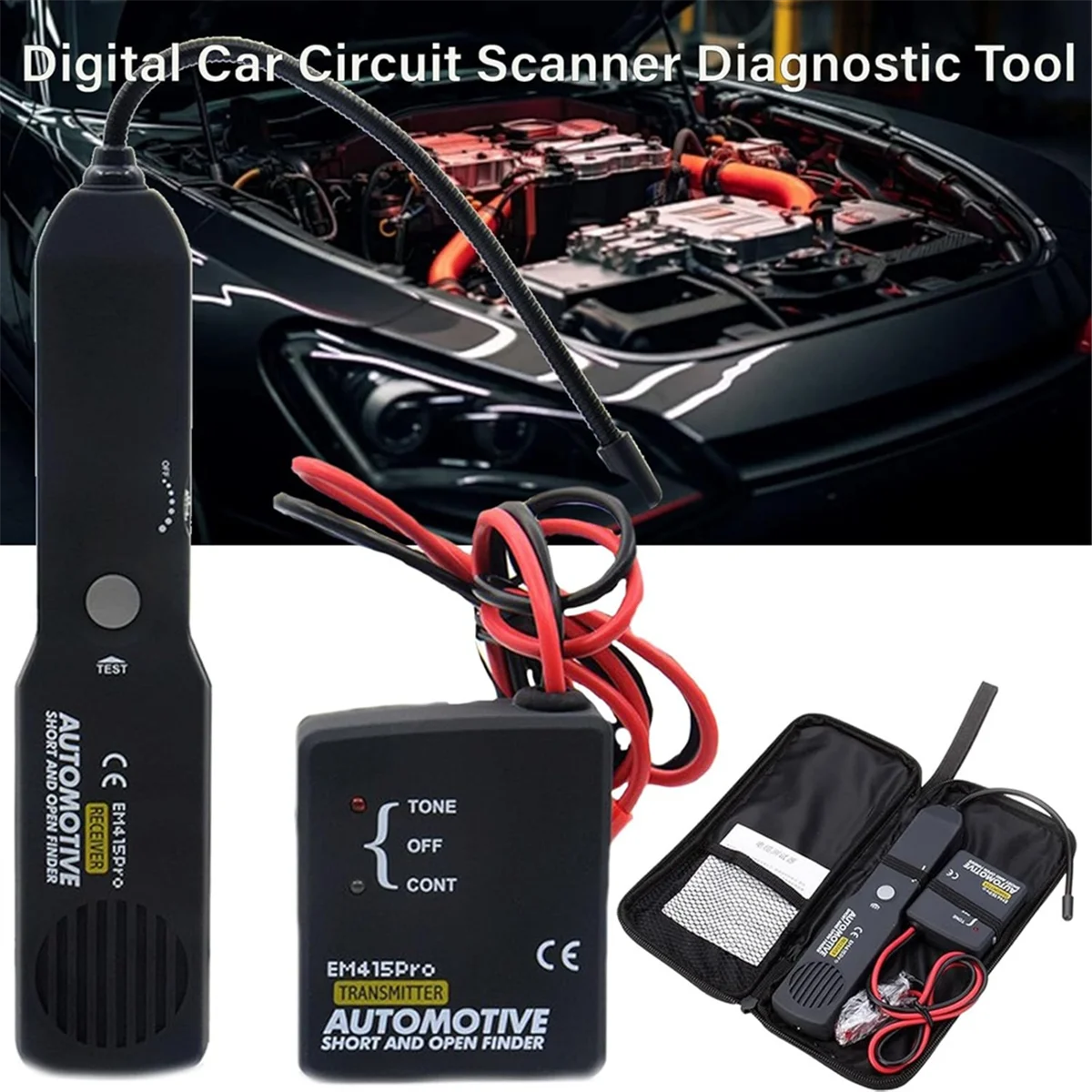 Cable Tracker Electrical,Automotive Electrical Open&Short Finder Circuit Tester, 6-42V Digital Scanner Diagnostic Tool