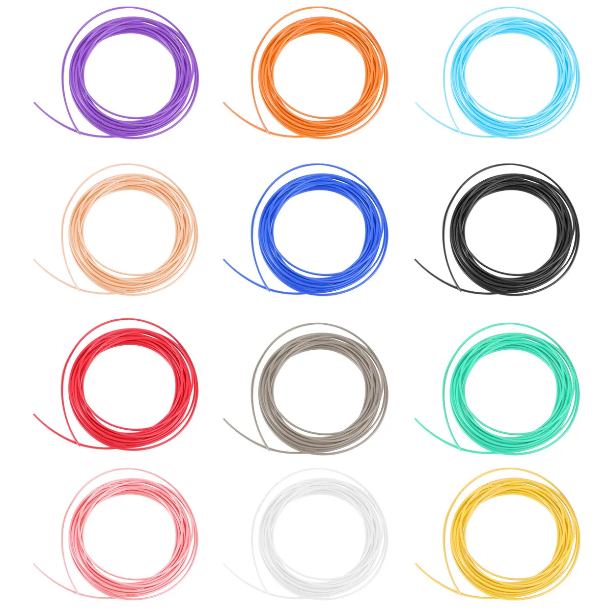 

10Pcs 3D Printing Pen Filament Pla 1.75mm 5M Random Colors High Toughness Low Density 3D Printer Filament Printing Materials