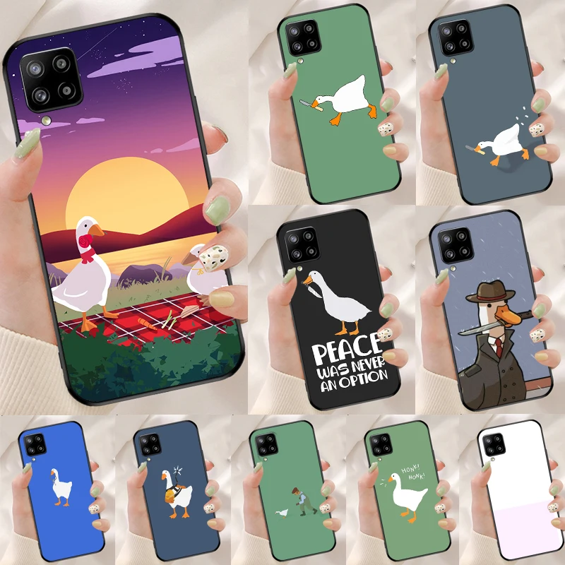 Cartoon Cute Goose Game For Samsung Galaxy A52 A32 A22 A54 A14 A16 A26 A36 A56 A55 A35 A05 A06 A15 A53 A33 A13 Case