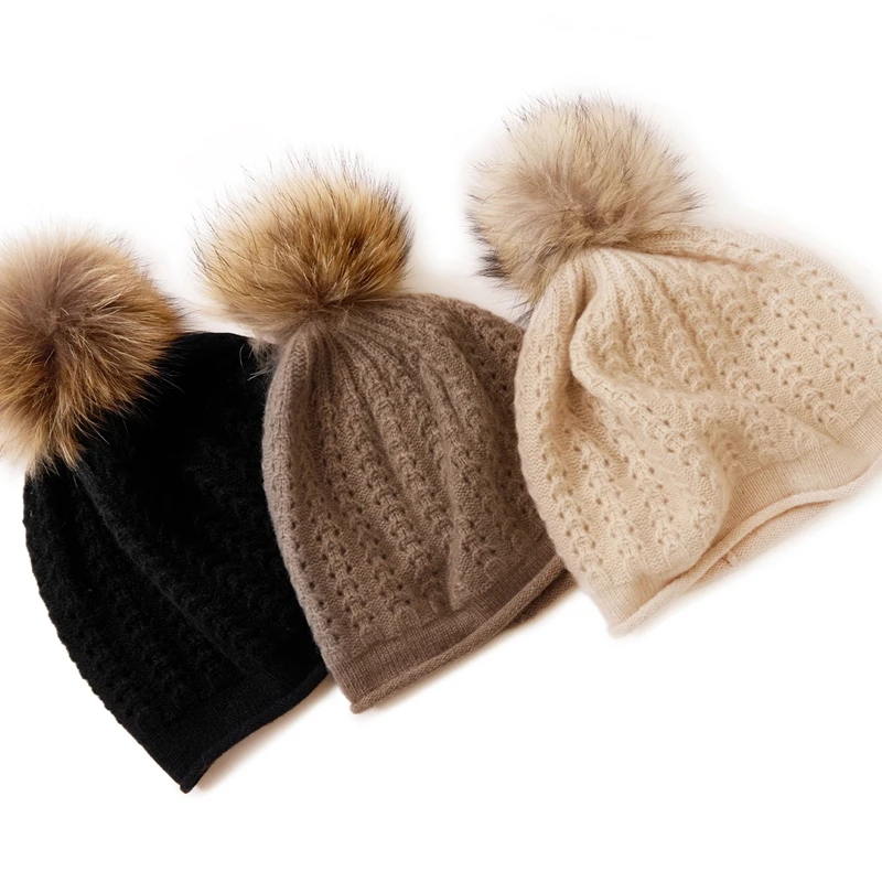 

KOIJINSKY Women's Spring Autumn 35% Cashmere Knit Hat Suitable for Camping, Fishing, Golf and Other Occ