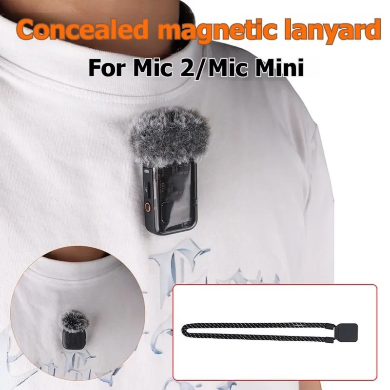 【TODAY-BUY】~@ Magnetic Neck Strap for DJI Mic2/MIC MINI Transmitter Hands-Free Lanyard Mount Secure Strong Magnet Holder