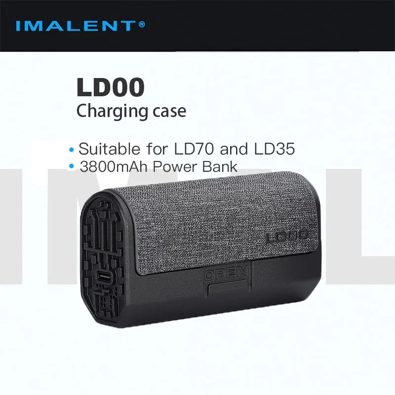 

IMALENT LD00 Multifunctional Charging Case, Mobile Power, Suitable for LD70/LD35 EDC Portable Flashlight,Type-C Connector