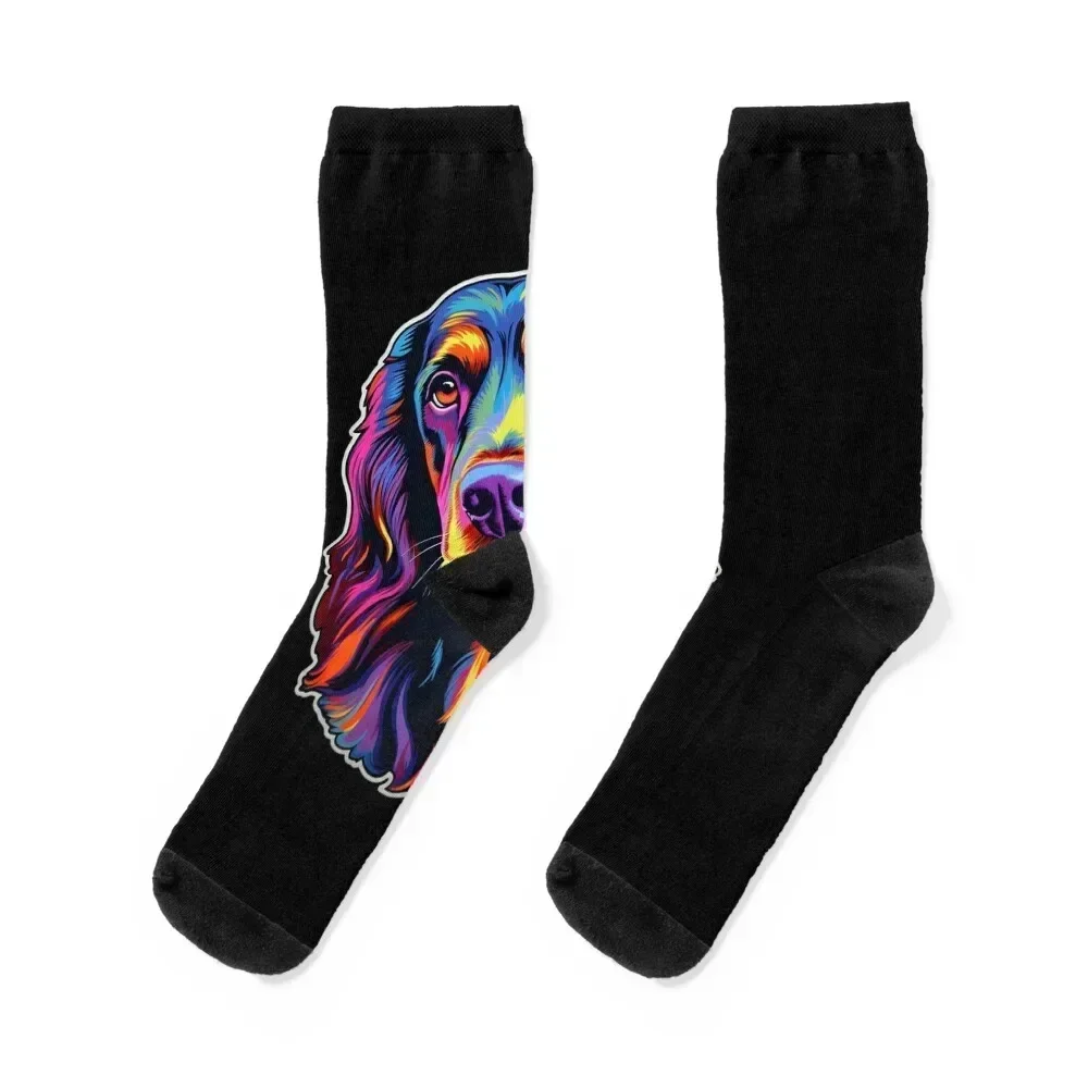 

Gordon Setter Neon Design Socks Stockings short Soccer Crossfit Men's Socks Luxury Women's