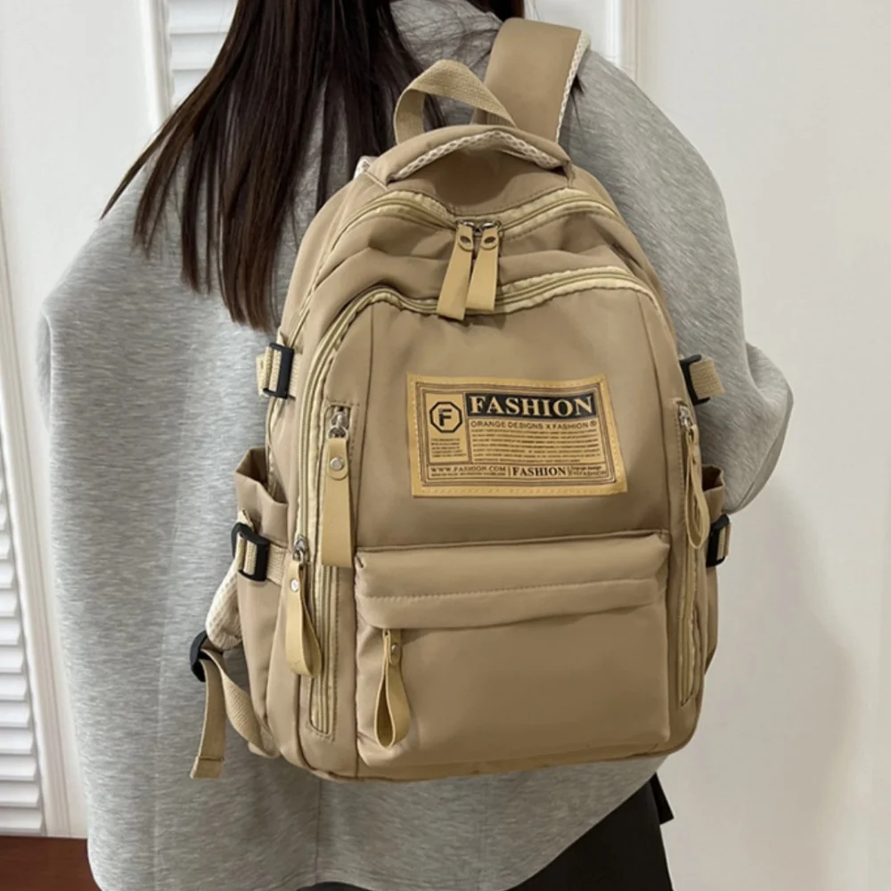 

Fashion Backpack for Women Men Solid Color Travel Backpacks Large Capacity Waterproof Computer Bag for Student Girls School Bag