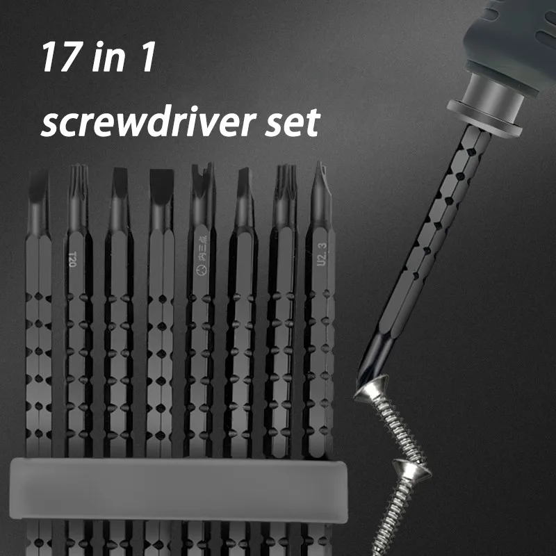 Imagem -04 - Torx Key Triangle Screwdriver Grupo em Forma Especial Parafuso Magnético Crv Aço de Liga Telescópica Xiaomi Repair Household Kit 17in 1