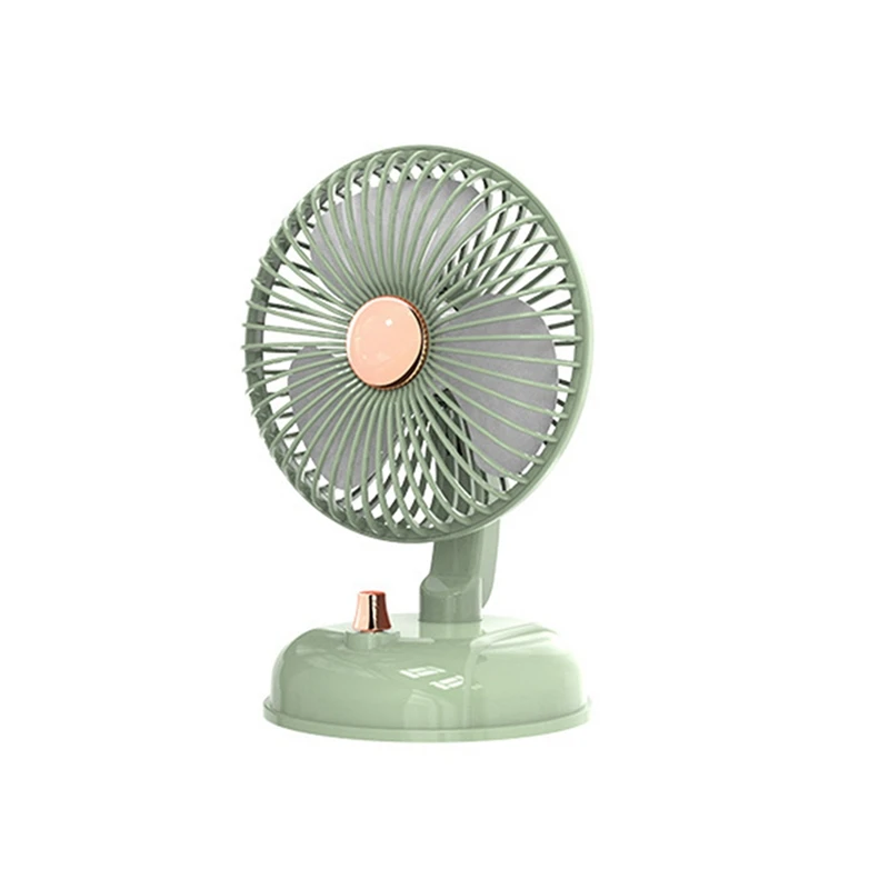 Ventilateur de bureau à tête oscillante automatique muet, portable, chargement USB, énergie éolienne élevée, maison, été, 2000mAh