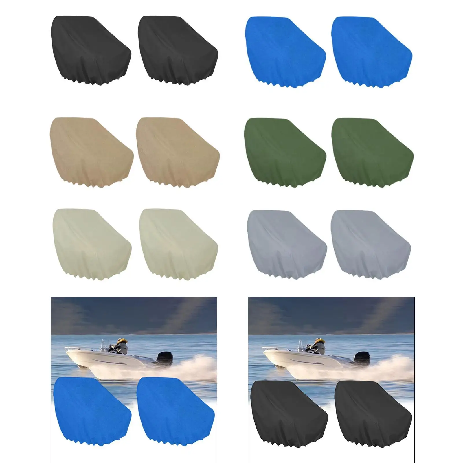 

Outdoor Marine Boat Seat Covers Water Resistant Oxford Chair Protector for Boat Platform and Armchair