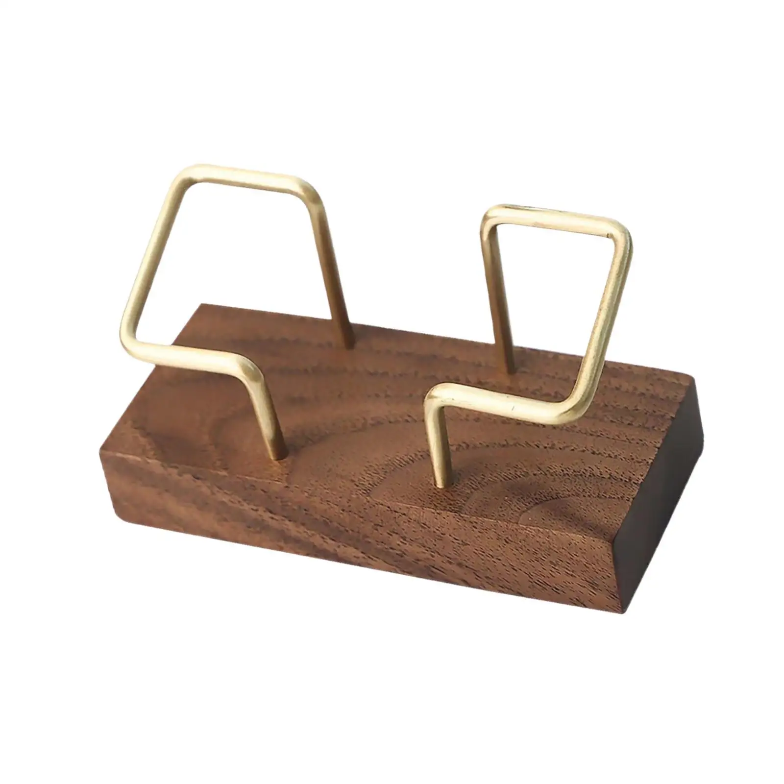 Desk Wooden Business Card Organizer Tabletop Display Stand for Conference Tables Multifunctional Accessories 11x5cm