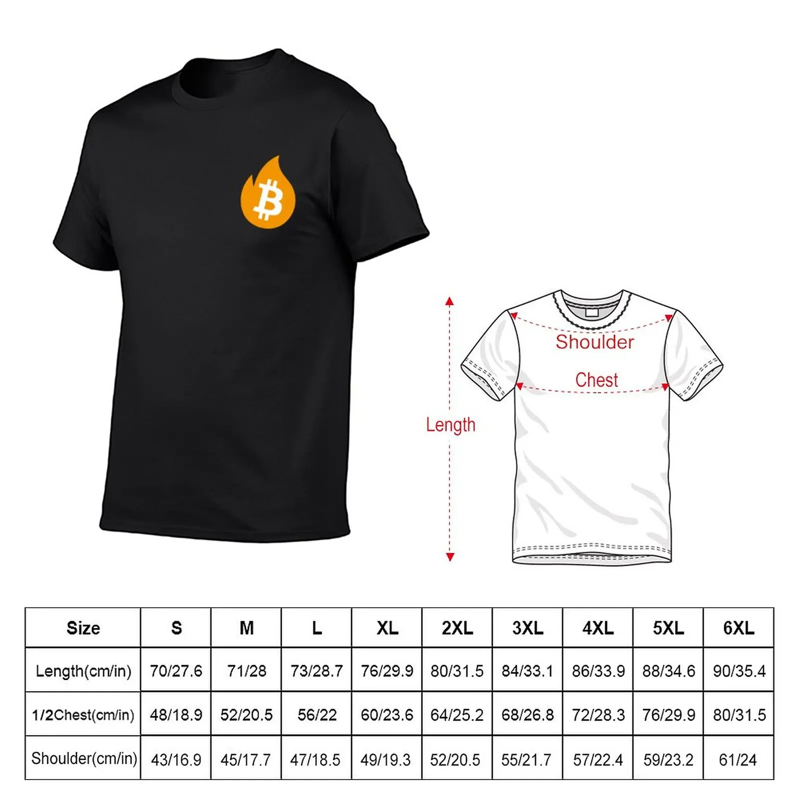 New Bitcoin Flame T-Shirt black t shirt hippie clothes mens t shirts