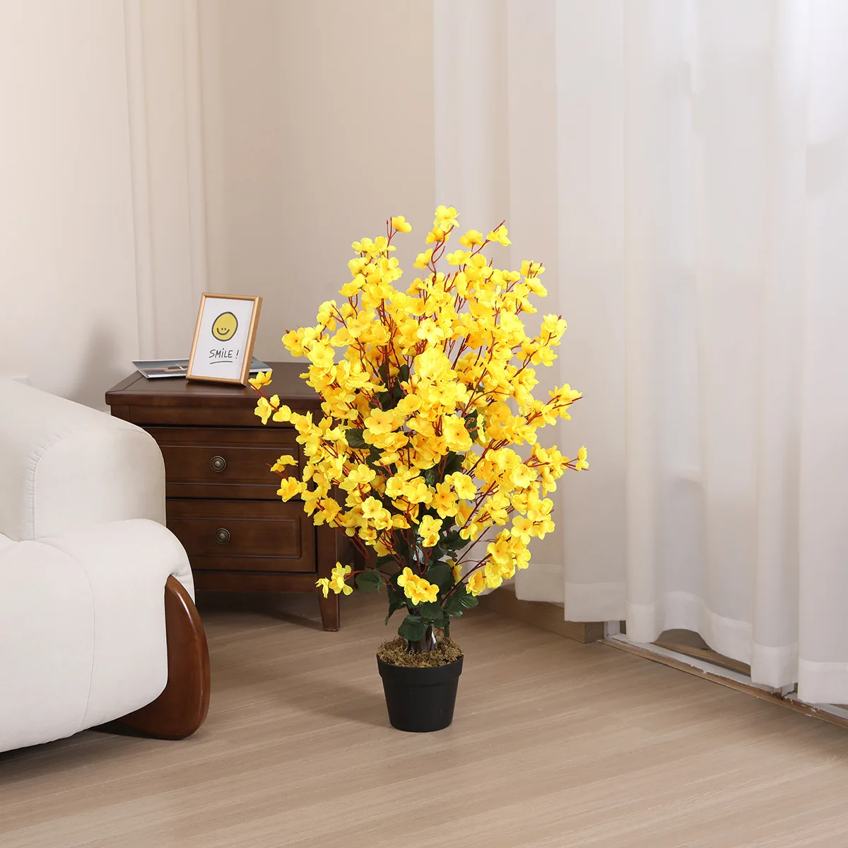 

Artificial flowers and trees for living room bonsai, fake cherry blossoms and peach blossoms, indoor green plants wholesale