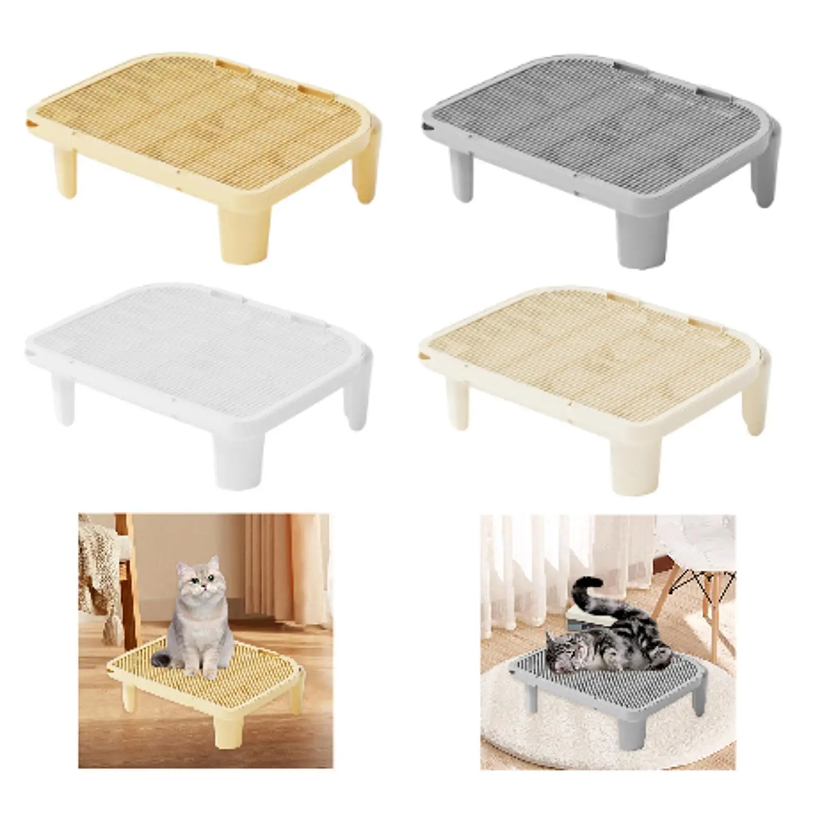 Cat Litter Mat Reusable Floor Carpet Scratch Resistant Pet Falling Pad for Bathroom Pet Supply Bedroom Indoor Cats Living Room