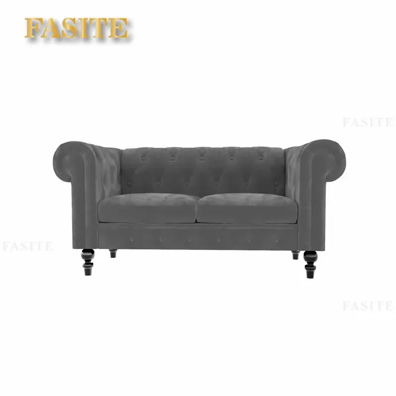 American Luxury Living Room Sofa Set With Solid Acacia Wood Frame, Modern L-Shaped Couch And Recliner Furniture For Home