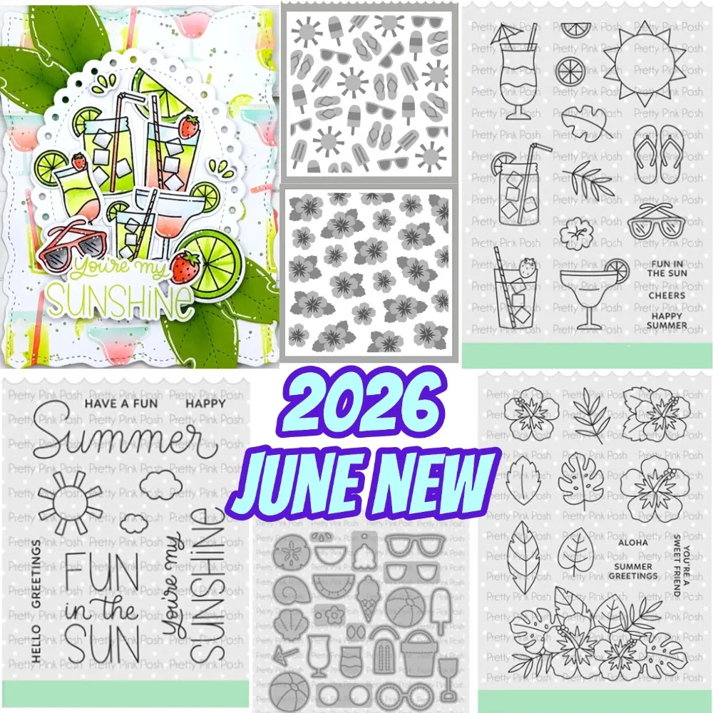Vacation Style Series 2026 Metal Cutting Dice And Stamps For Scrapbooking Stencil Embossing Mold DIY Paper Cards Craft Cutting