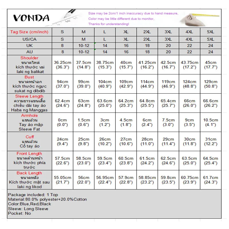 VONDA Elegante Büro Dame Mode Shirts Frauen Langarm Plaid Bluse Herbst Beiläufige Lose Vintage Print Blusas Tops Femininas