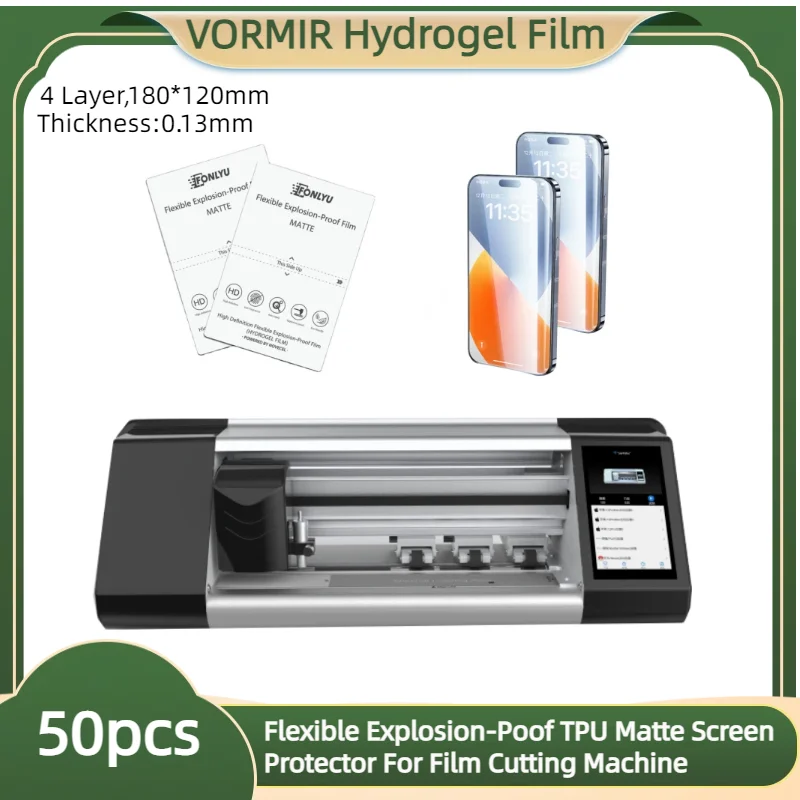 

50pcs Flexible Explosion-Poof Matte Mobile Phone Screen Protector TPU Anti-Fingerprint Full Cover Hrdrogel Film For Grade Cutter