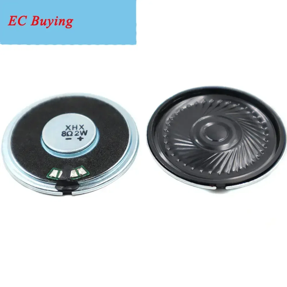 2 قطعة 40 مللي متر 8Ohm 2 واط الحديد حالة المغناطيس الداخلي المتكلم رقيقة جدا 40*5 مللي متر قطر 40 مللي متر 8 أوم 2 واط بصوت عال المتكلم مكبر الصوت #3