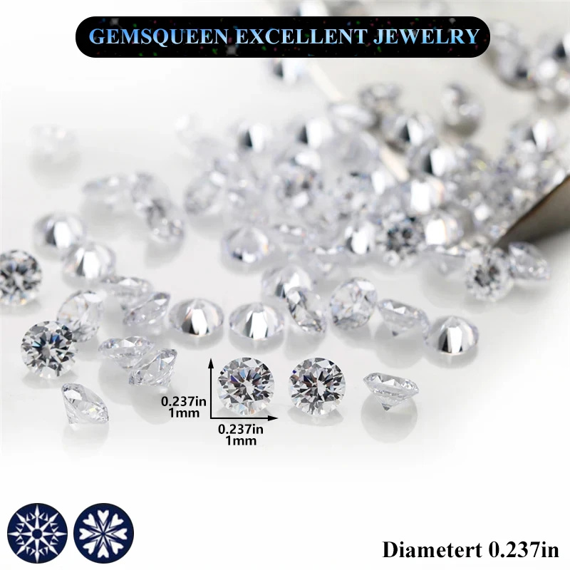 

1000 шт./пакет 5А класс белый 0,7 ~ 6,0 мм свободный кубический цирконий камень блестящий круглый процесс резки для кубического циркона комплект ювелирных изделий DIY