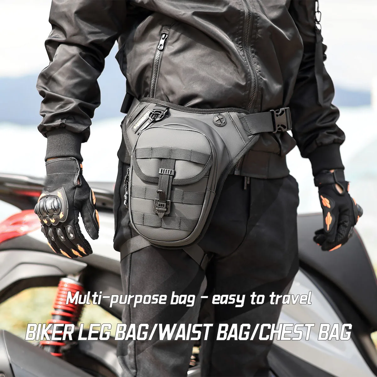 

Riding Motorcycles Electric Bikes Multifunctional Waterproof Leggings Waist Bags Outdoor Diagonal Cross Bags Tactical Leg Bags