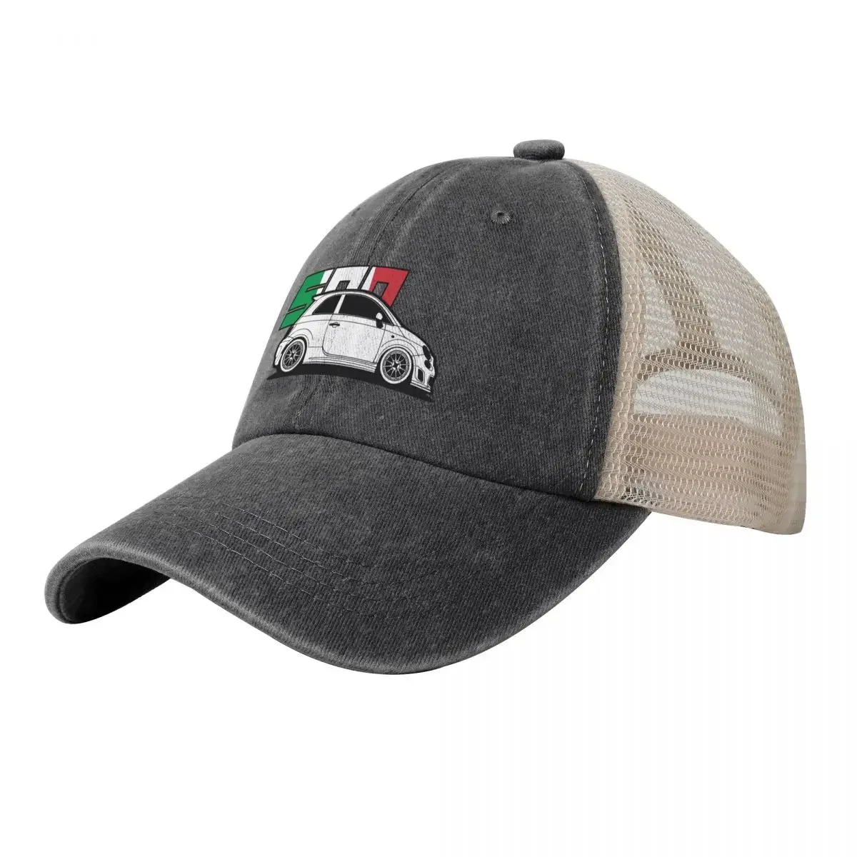

Fiat 500 Abarth Cowboy Mesh Baseball Cap western Hat Snapback Cap Hat Man Luxury Mens Women's