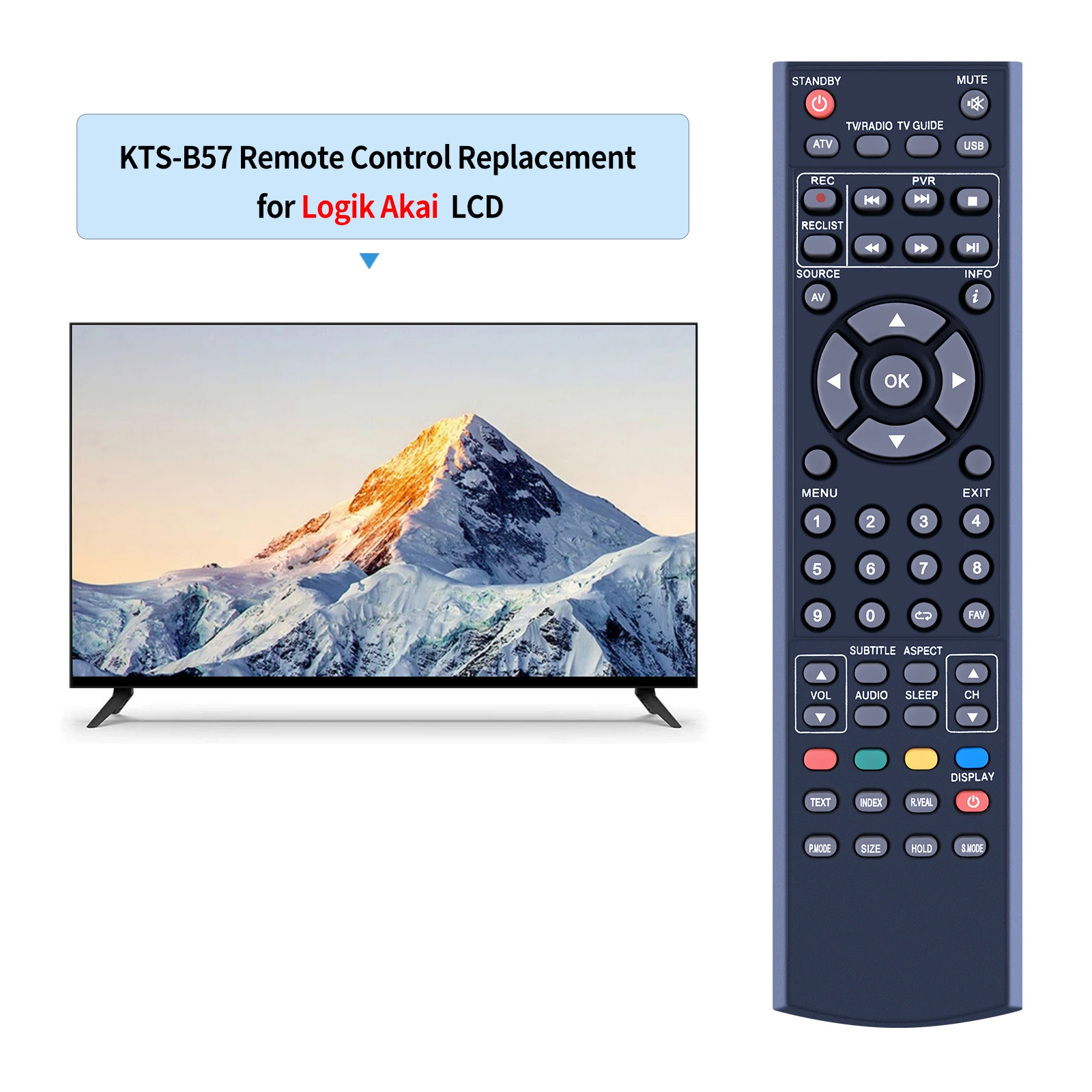 รีโมทคอนโทรลสำหรับ Logik Akai kts-b57ทีวี