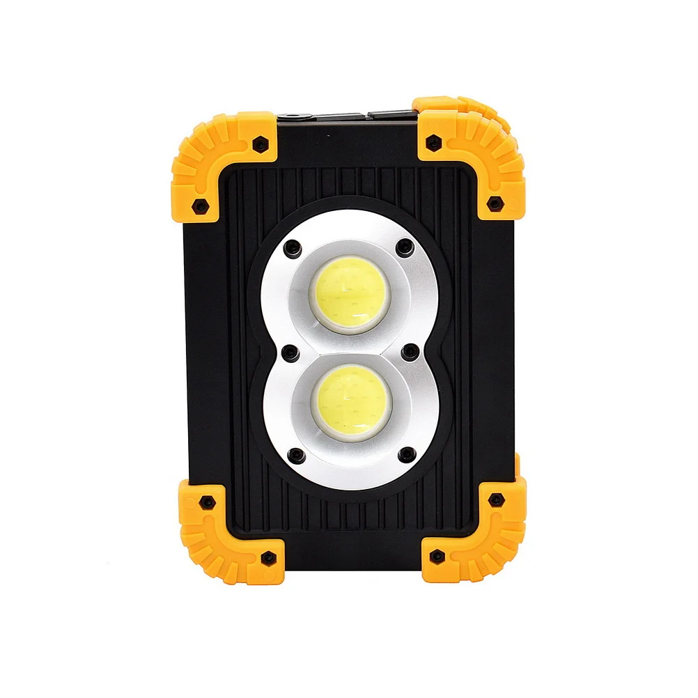 Mini lampada da lavoro Cob da 20 W, ricaricabile di emergenza per cantiere, per attività all'aperto, campeggio, escursionismo, pesca, barbecue