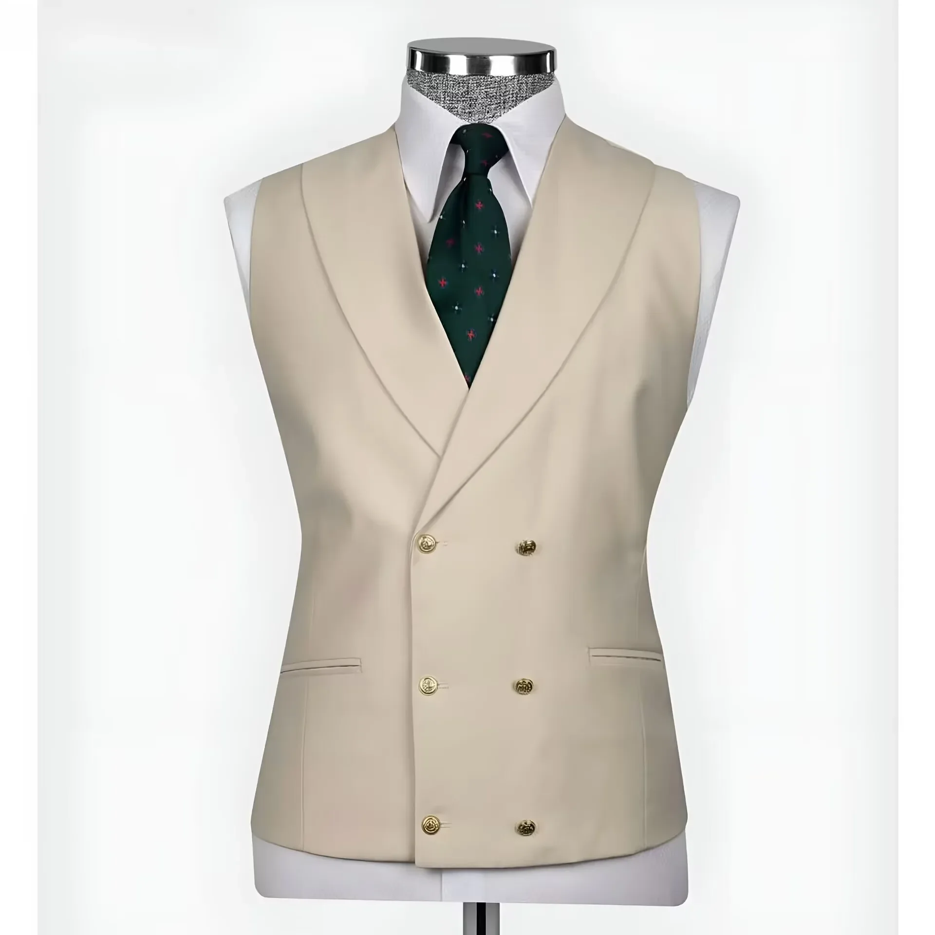 Men's Classic Tuxedo Suit, 3 pieces Blazer Vest And Pants set, Fitted Jacket, One Button, Shawl, Lapel, Wedding Prom Suits