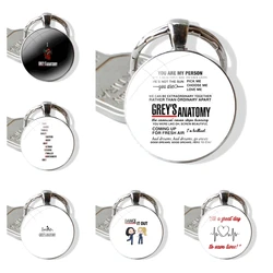 greys anatomy Hot selling Keychain Handmade Glass Cabochon Key Ring Holder Pendant Key Chains