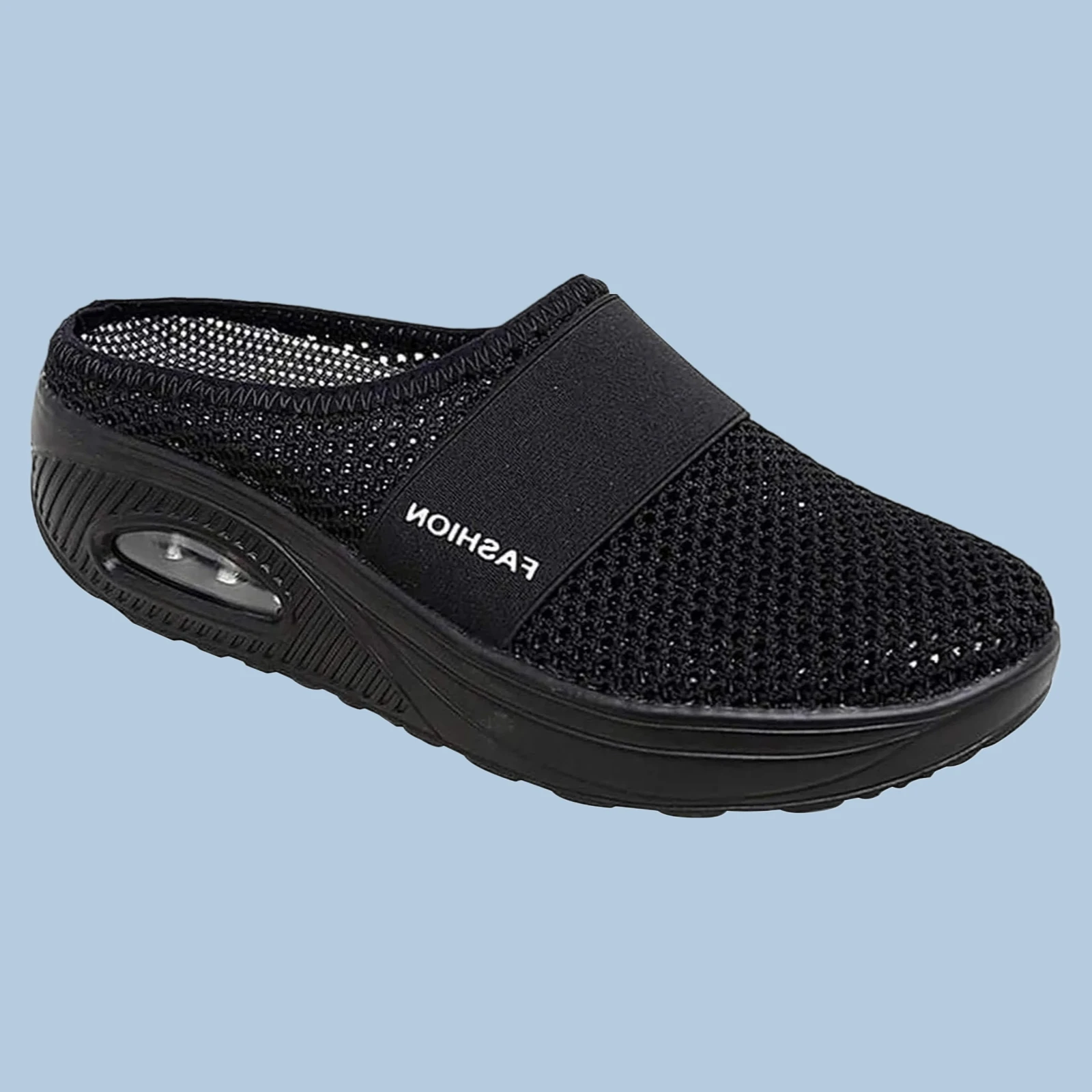 

Mesh Casual Shoes Breathable With Arch Support Knit Thickened Soft Sole Slip-On Women'S Walking Sandals Breathable