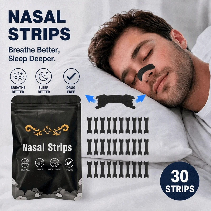 Extra Strength Nasal Strips for Better Sleep, Anti‑Snoring to Relieve Nasal Congestion