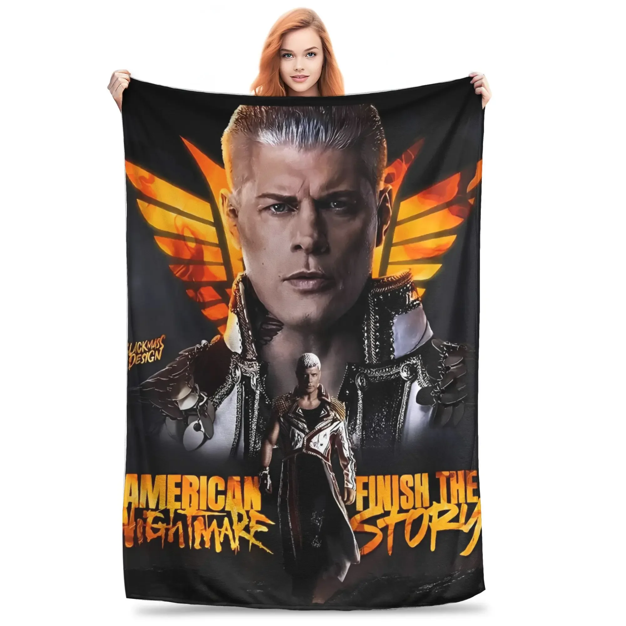 Cody Rhodes Wrestling Plush Flannel Throw Blanket for Couch Bed Soft Design Quality Bedspread Gift Home Textile