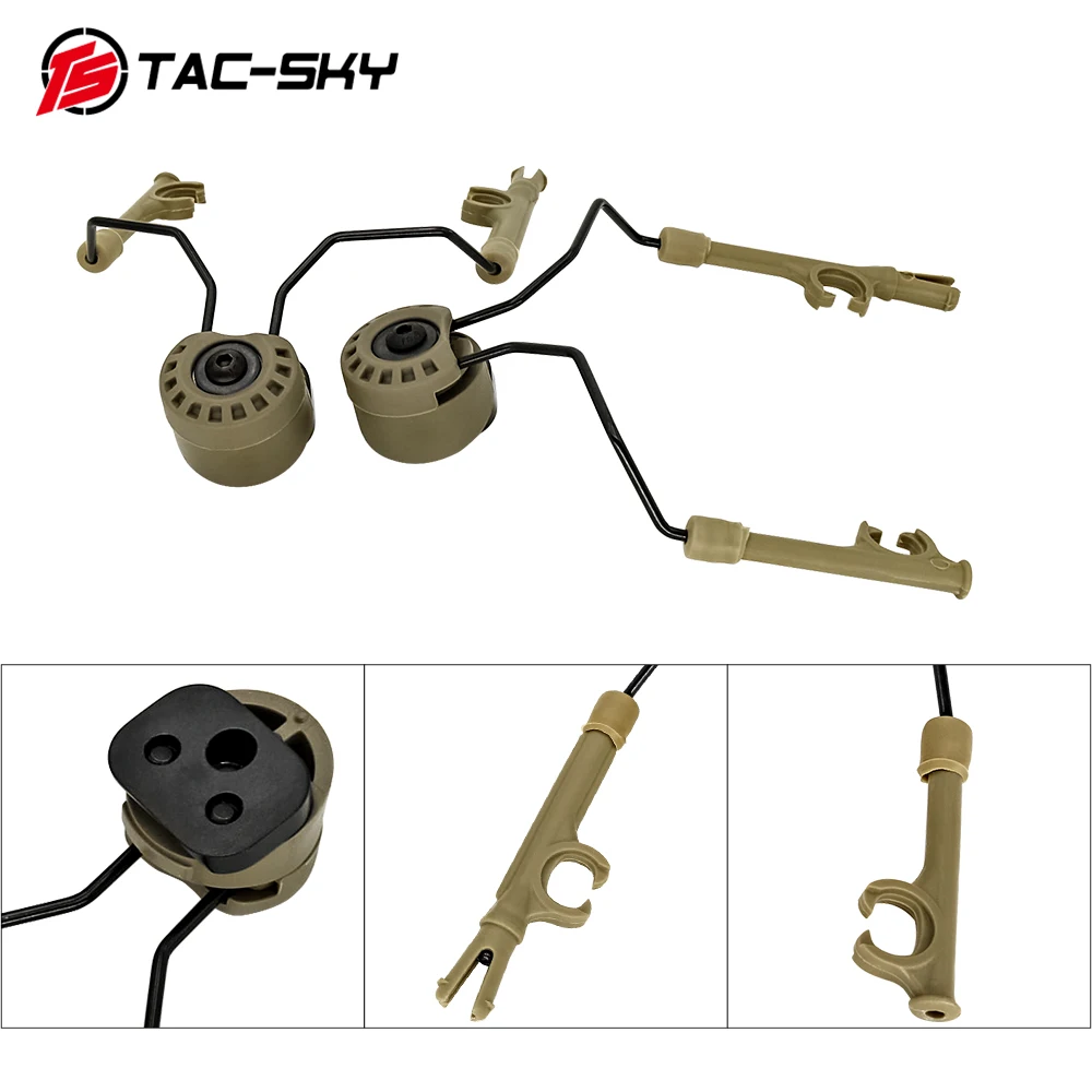 tac sky tatico comtac i ii iii iv caca reducao de ruido tiro fone de ouvido adaptador militar arco capacete ferroviario ops core suporte 01