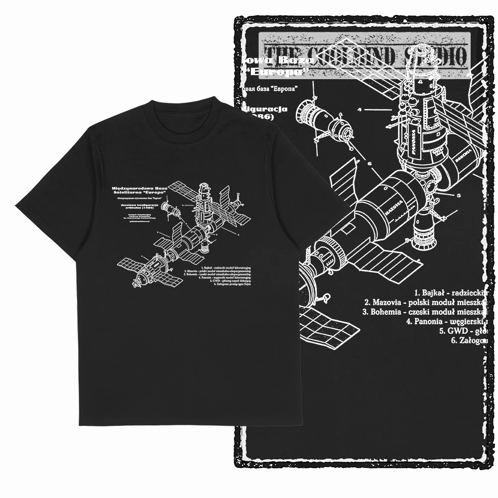 Coolmind Z1149 International Space Station Printed Exclusive Graphic Men T Shirt 100% Cotton T Shirt for Men Tee