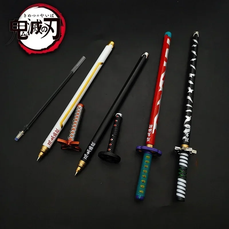Signature Pen Anime Charakter Zubehör Kamado Tanjirou Tomioka Giyuu Stift Samurai Schwert Kinder Weihnachtsgeschenke – Detail 5