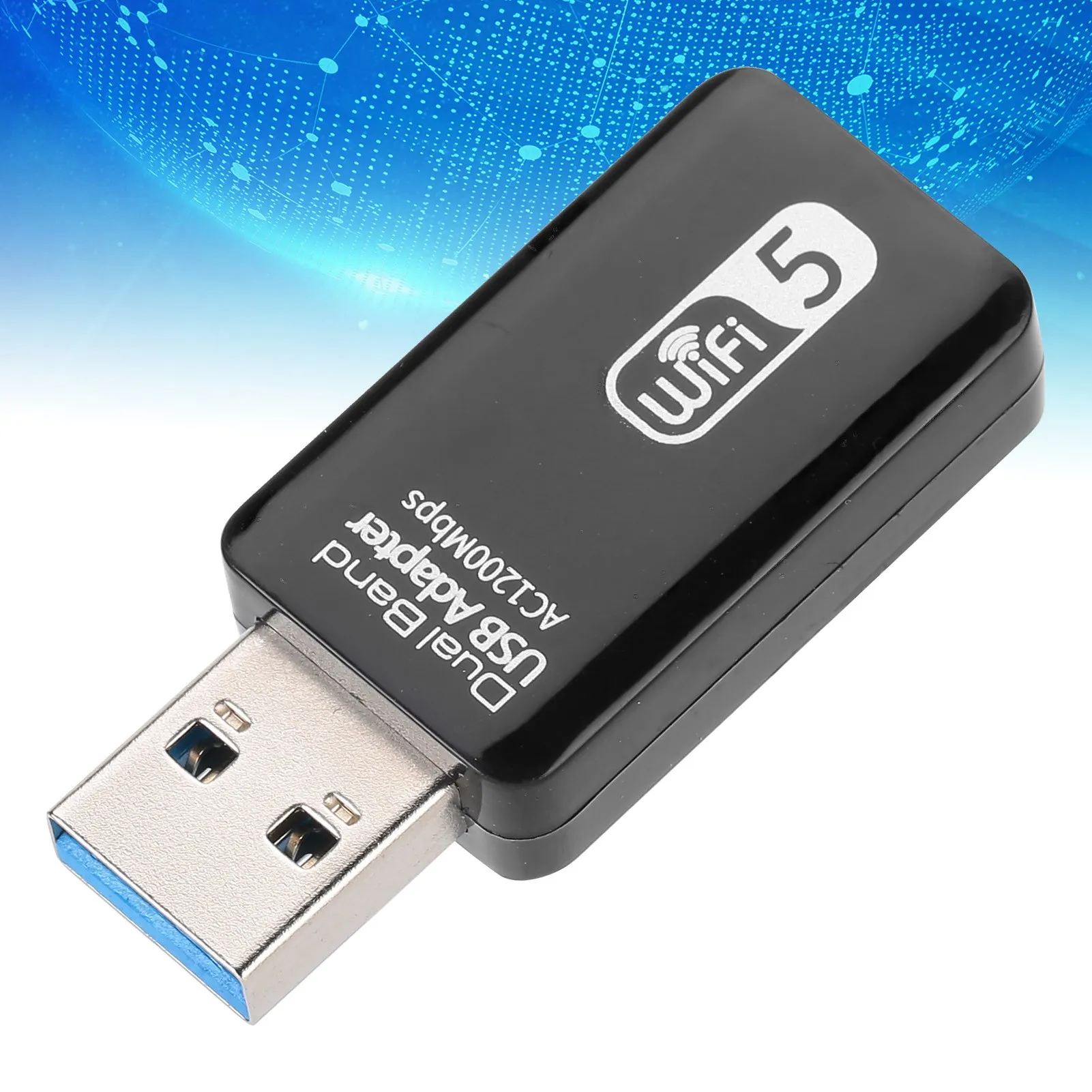Dual Band USB Adapter WIFI5 AC1200Mbps 2.4GHz 5.8GHz Wireless Network Card USB3.0 Interface Wireless WiFi Network Card
