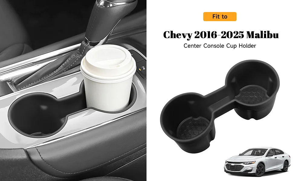 Mittelkonsole Getränkehalter Kompatibel mit Chevy 2016-2025 Malibu Zubehör Silikagel-Einsatz Aufbewahrungsbox Innenraum – Detail 1