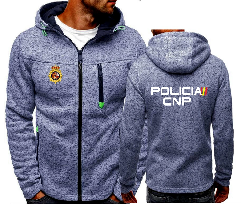 Spain Polices Espana Policiaes Zipper Hooded Cnp Uip Upr Anti Riot Swat Geo Goes Men Pullovers Jacquard Man Sweatshirt Jackets