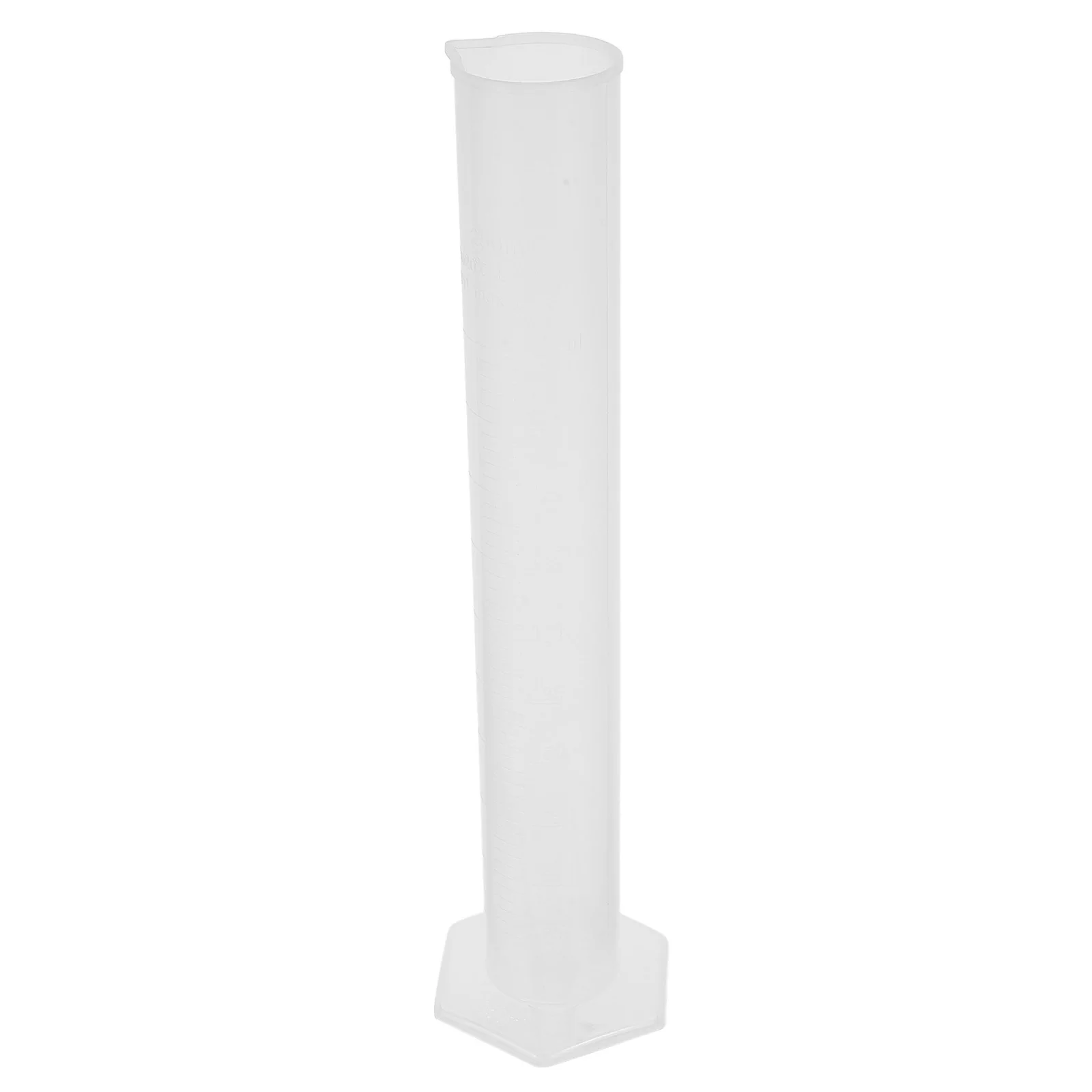 

250ml Measuring Cylinder Transparent Food Grade Polypropylene Wide Rim Pour Spout Laboratory Test Pentagonal Base Reusable