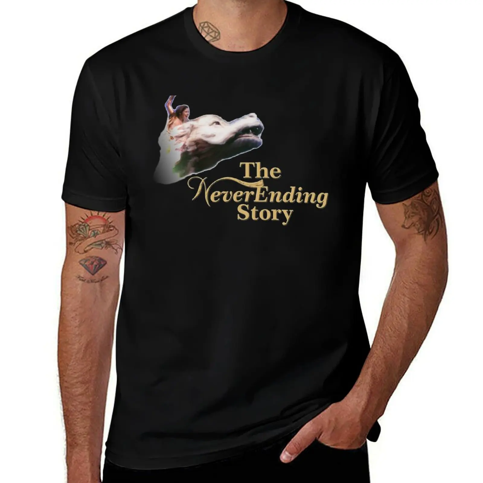 

NeverEnding Story T-Shirt vintage anime shirt T-shirts man Aesthetic clothing Louboutins anime shirts men